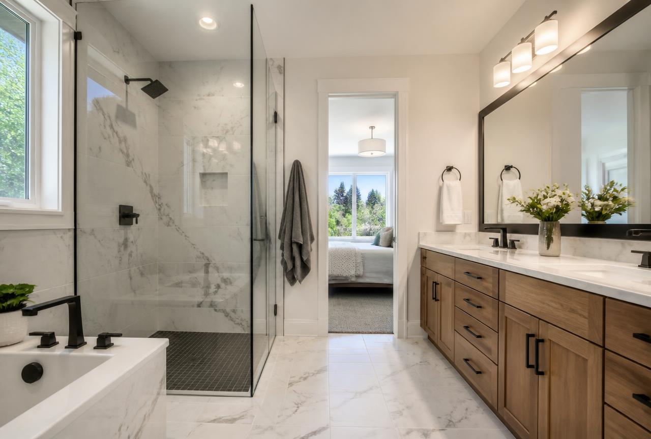 Bagno luminoso con colori fedeli